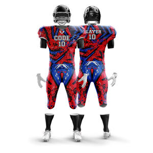 Vente en gros d'ensemble de vêtements de football américain avec logo personnalisé maillot respirant à manches courtes numéro de nom uniformes à bas prix - Product Image 1