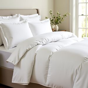 Housse de couette en coton 100% premium 250TC, tissage jet, design élégant à volants, 240 x 230 cm, lavable en machine - Product Image 2