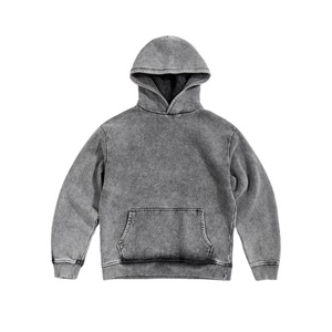 Sweat à capuche thermique unisexe en molleton épais de haute qualité, personnalisé, délavé à l'acide, sans cordon, en coton respirant, modèle HS 2026 - Product Image 1