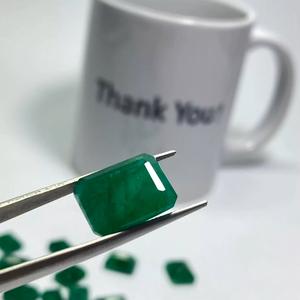 แซมเบียธรรมชาติมรกตหลวมแปดเหลี่ยมได้รับความร้อนสีเขียว14x10มม. 3.30กะรัตประเมินโดยบุคคลภายนอกสำหรับทำแหวนเครื่องประดับ - Product Image 3