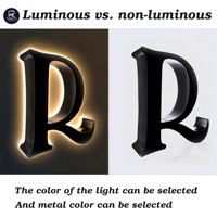 Letras de Canal LED de Lujo, Ecológicas, Impermeables IP65, Tamaño y Color Personalizables, Decoración para Exteriores/Interiores de Tiendas, Venta al Por Mayor
