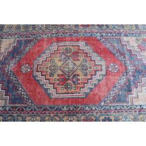 พรมวินเทจขนาด 3.5x6.4 ฟุต, พรม, พรมสีแดงไล่เฉด, พรมขนสัตว์ - Product Image 4