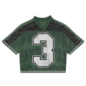 Nuevo diseño para hombre, juego de entrenamiento transpirable, tela de malla de poliéster, camiseta de ventilador, rendimiento duradero, camisetas de fútbol americano - Product Image 5