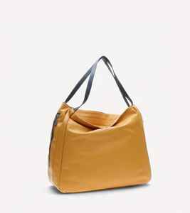 Sac Hobo Vintage Jaune en Cuir Véritable pour Femme, Sac à Bandoulière Souple et Décontracté, Convertible en Sac Bandoulière ou Sacoche, Grand Fourre-tout à Deux Bretelles - Product Image 2