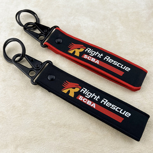 Nhà Máy Tùy Chỉnh Keychain Carabiner Dệt Máy Bay Phản Lực Tag Vải Thêu Thương Hiệu Tùy Chỉnh Khuyến Mại Quà Tặng Tùy Chỉnh Key Tag - Product Image 2