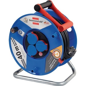 Brennenstuhl Garant 40m H07RN-F 3x1.5mm Power Cable Reel with 3 Safety <b>Sockets</b> Special Plastic IP44 290mm <b>Extension</b> Cords - Product Image 1