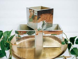 Porte-bougie en verre mosaïque de quartz pour la décoration de balcon, design élégant, porte-bougie artisanal pour Noël - Product Image 5