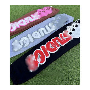 Nueva llegada de fabricantes de ropa, conjunto de Jogger de invierno de lana de algodón de alta calidad, chándal acampanado cómodo para hombre de talla grande - Product Image 5