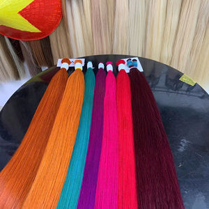 Extensiones de Cabello Humano Virgen Vietnamita en Todos los Colores de Moda, 60 cm, Lisas, Precio de Fábrica al por Mayor, Colores Vivos - Product Image 1