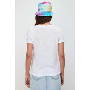 T-shirt en lin à col en V - Product Image 5