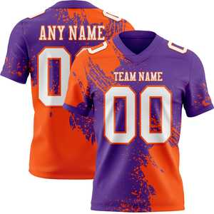 Vente en gros Maillot de football américain Logo personnalisé Impression par sublimation Uniformes d'équipe Maille de polyester Vêtements de sport pour clubs - Product Image 5