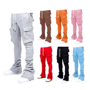 Winter Products 2023 Haute Qualité BAS quantité minimale de commande 1PCS Personnalisé Vente en gros Pantalon empilé pour hommes Joggers empilés pour hommes Pantalon cargo évasé pour hommes - Product Image 6