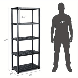 Estantería de Plástico de 5 Niveles, Ligera, Independiente, para Almacenamiento, Estantería de Plástico para Garaje, Estantería para Herramientas - Product Image 6