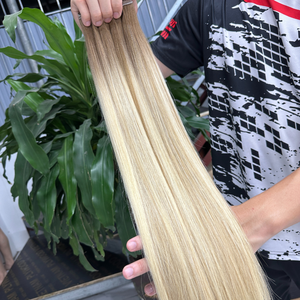 Extensión de cabello humano de trama de paquetes de cabello humano Rubio ruso virgen crudo sin procesar alineado de cutícula de alta calidad - Product Image 4