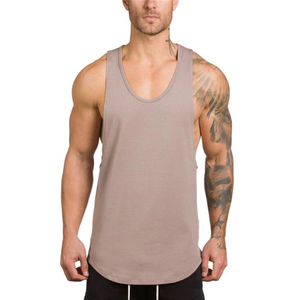 Débardeur de gymnastique à séchage rapide pour hommes en coton/fibre de bambou respirant gilet de compression musculaire athlétique pour l'entraînement physique style tricoté - Product Image 2