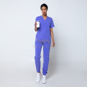 Yuhong unisexe infirmière casquette gommages ensemble Stretch Spandex TRS poches hôpital dentaire pour hommes femmes en gros tissé vêtements de médecin - Product Image 4