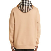 Hoodies crop top personnalisés unisexe oversize en molleton 100% coton épais, hiver, poches, imprimé lettres en relief, bords coupés, ourlet brut, coupe courte, pour homme
