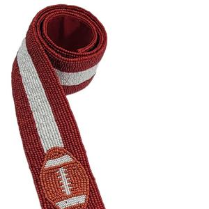 Sangle de sac à main perlée à rayures violettes et jaunes pièces et accessoires de sac spécial fabriqués à la main sangle de sac à main à bandoulière - Product Image 2