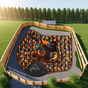 Mejor almohadilla de silla de montar para caballos con estampado personalizado estilo animal, de tela de poliéster y polialgodón, para protección y seguridad equina. - Product Image 4