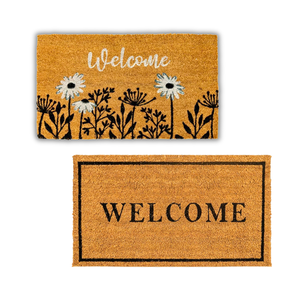 Alfombrillas de bienvenida de coco hechas a mano con PVC, alfombrilla de bienvenida de Vietnam, diseño personalizado y opciones de forma - Product Image 1