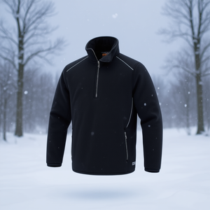 Manteau en micropile pour garçons avec fermeture éclair courte, vêtement d'extérieur confortable - Product Image 3