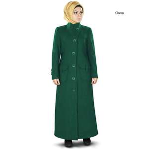 Manteau long d'hiver Rafa, élégant, en tissu tricoté avec garnissage en laine et cachemire, chaud et teinté - Product Image 6