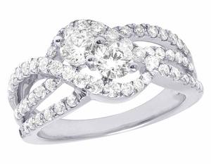 Anillo de plata de ley S925 de moda para mujer con moissanita redonda diamante boda compromiso joyería regalos - Product Image 4