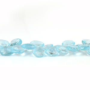 Taladro facetado de tamaño libre, piedra preciosa suelta cortada en forma de pera, Topacio azul cielo Natural para la fabricación de joyas del fabricante - Product Image 3