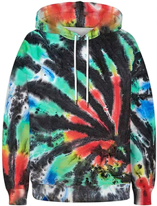 Gran oferta, recién llegado, pulóver, sudadera con capucha para hombres y mujeres, forro polar bordado, tinte anudado, con capucha, tejido sólido para invierno - Product Image 6