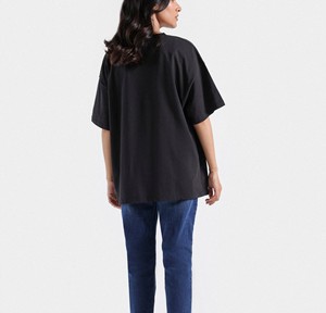 Camiseta con hombros caídos para mujer, la más vendida, ropa deportiva informal holgada con mangas cortas estampadas para el verano, novedad - Product Image 5