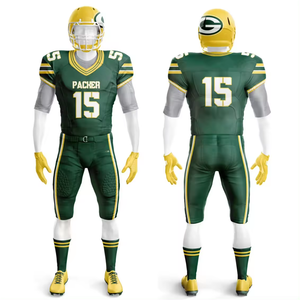 Camiseta de uniforme de fútbol americano de alta calidad, Manga corta impresa, transpirable, secado rápido, 100% poliéster, logotipo personalizado - Product Image 3