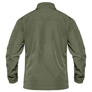 Chaqueta Softshell de invierno para hombre de diseño personalizado con cuello levantado y cremallera en la parte delantera - Product Image 3