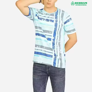 T-shirt décontracté pour homme en polyester à col rond, coupe classique, respirant et à séchage rapide, impression numérique personnalisée de haute qualité OEM - Product Image 2