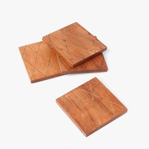 Customizable American Design Wood Resin Square <b>Coasters</b> Free Table Decor Restaurant Hotel placemat Office <b>Beer</b> Good Home Use - Product Image 3