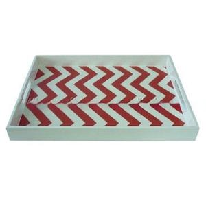 Bandeja de Servicio de Diseño con Recubrimiento de Esmalte de Madera MDF, Bandeja de Mesa de Alta Calidad para Hoteles y Restaurantes - Product Image 4