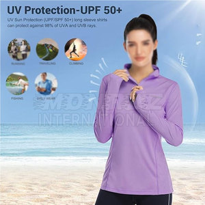 Vente directe d'usine Chemise à demi fermeture éclair pour femmes Chemise à demi fermeture éclair pour femmes de taille plus légère à vendre - Product Image 3