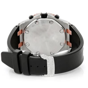 นาฬิกาโมอิสซาไนต์คุณภาพดีแบบกำหนดเอง ประดับเพชร VVS สไตล์ฮิปฮอป ของขวัญสำหรับผู้ชาย - Product Image 5