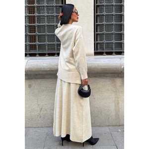 Conjunto de Falda Midi y Prendas de Punto 10231 Hecho de Tela de Lana Suave - Product Image 4
