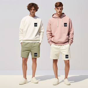 Pantalones Cortos Personalizados de Mezcla de Algodón Verde para Hombre, Gimnasio, Fitness, Casual, Ropa de Calle - Product Image 3