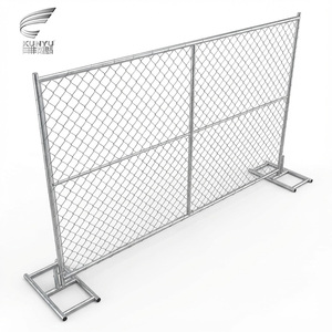 Panneaux de clôture temporaire en chaîne galvanisée robuste pour la sécurité des chantiers de construction - Product Image 1