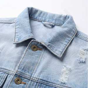 Chaqueta Vaquera de Hombre, Estilo Retro, Duradera, Transpirable, Resistente, Cómoda, Reversible, con Cuello Alto, Informal y a la Moda - Product Image 4