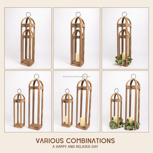 Promotion : Porte-bougies décoratifs en bois faits à la main pour jardin et terrasse, taille et couleur personnalisables, pour la maison et Noël - Product Image 6