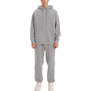 Survêtement uni 100% coton pour hommes, plusieurs couleurs brodées, coupe ample, ensemble de 2 pièces à des prix abordables pour l'hiver - Product Image 6