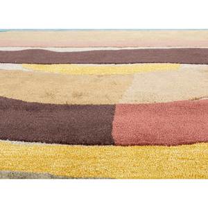 พรมทอมือ Joy Tra-15212 ทำจากขนสัตว์และใยวิสโคส สีเบจและสีน้ำตาล ดีไซน์โบฮีเมียน - Product Image 3