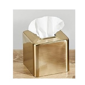 Boîte à mouchoirs en métal martelé en cuivre dessus de table de luxe fait à la main articles royaux uniques pour la maison ou les hôtels en gros - Product Image 1