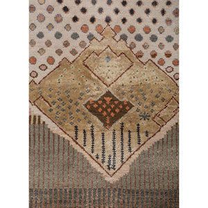 Tapis Manchaha en laine et soie de bambou noué à la main, ivoire, 10 mm d'épaisseur, motif géométrique abstrait, pour la maison, le couloir, modèle rectangulaire - Les-2636 - Product Image 3