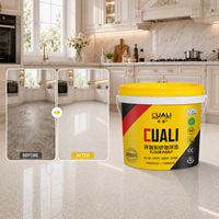 Peinture Époxy au Sable Coloré pour Sols de Salle de Bain et Cuisine Revêtement Antidérapant et Imperméable pour Rénovation