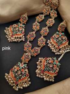 Conjunto de joyas de flores chapadas en oro de 18 quilates para mujer, chapado en oro al vacío de acero inoxidable para bodas, compromisos, incluye collar - Product Image 2