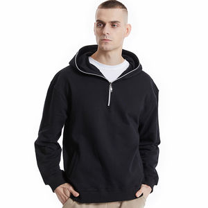 เสื้อฮู้ดดี้แบบ unisex คุณภาพสูง ผ้าฝ้าย 100% แบบซิปครึ่งตัวสำหรับผู้ชาย ประดับด้วยคริสตัลเต็มตัว พิมพ์ลายนูน 3 มิติ หนานุ่ม เหมาะสำหรับฤดูหนาว - Product Image 2