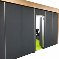 Cloison mobile ignifugée 2 heures avec porte intégrée pour projets de bureaux et d'espaces commerciaux flexibles